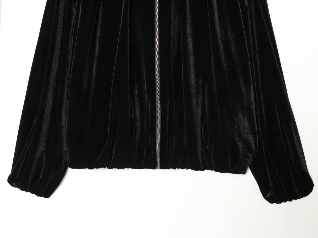 Women's Lapel Velvet Pilot Jacket Coat