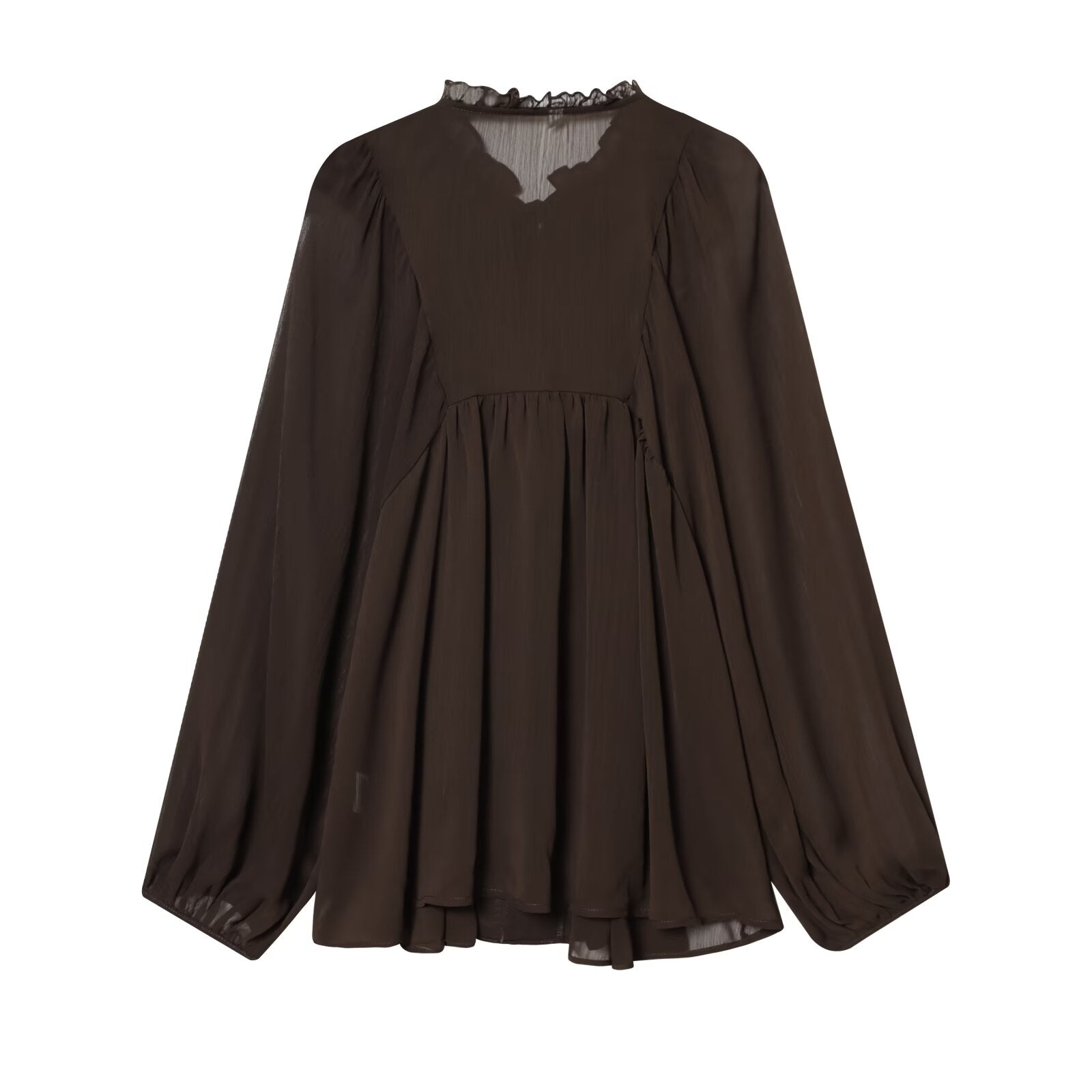 Women's new fashion layered decoration loose draped shirt