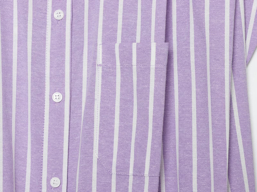 Women's striped short lapel shirt