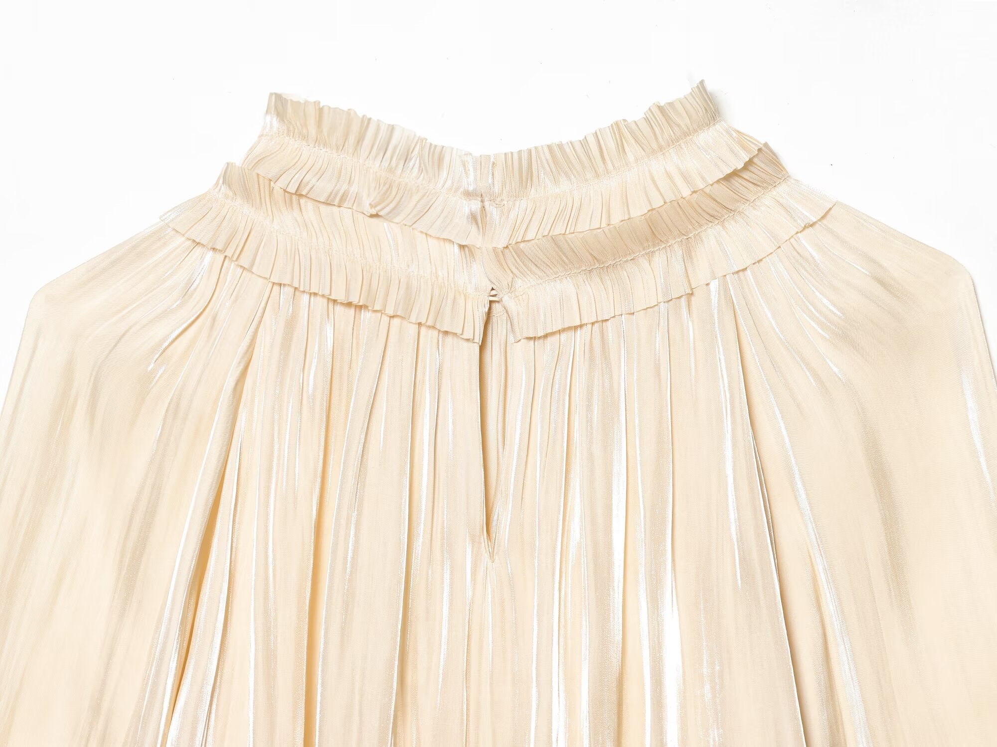 Women's casual shiny satin textured shirt