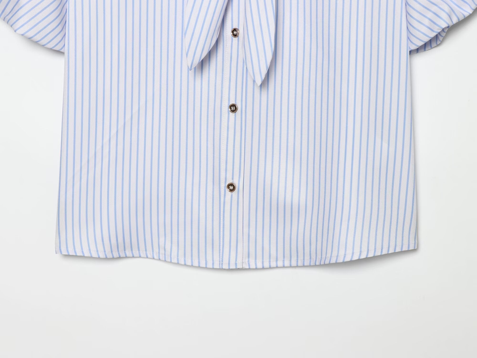 Women's bow decoration striped top