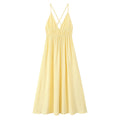Women's new fashion draped suspender MIDI dress