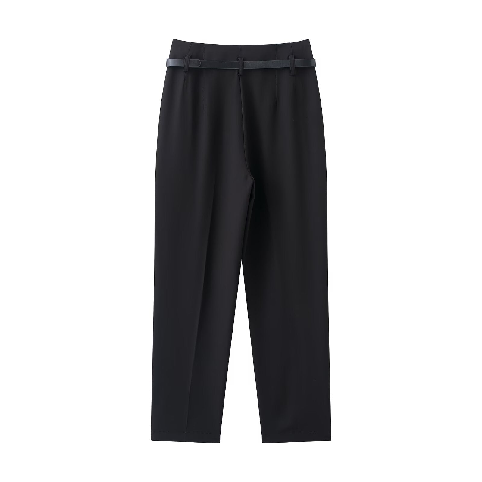 Women's With Belt casual straight high waisted pants