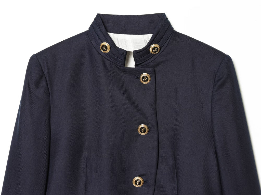 Women's gold button decoration slim Blazer Coat