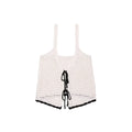 Women's new fashion bow Lace up decoration Slim crochet suspender top