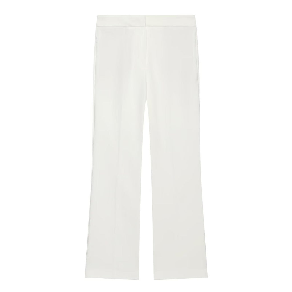 suit Women's 2 pieces pleated decorative slim vest+mini flared pants