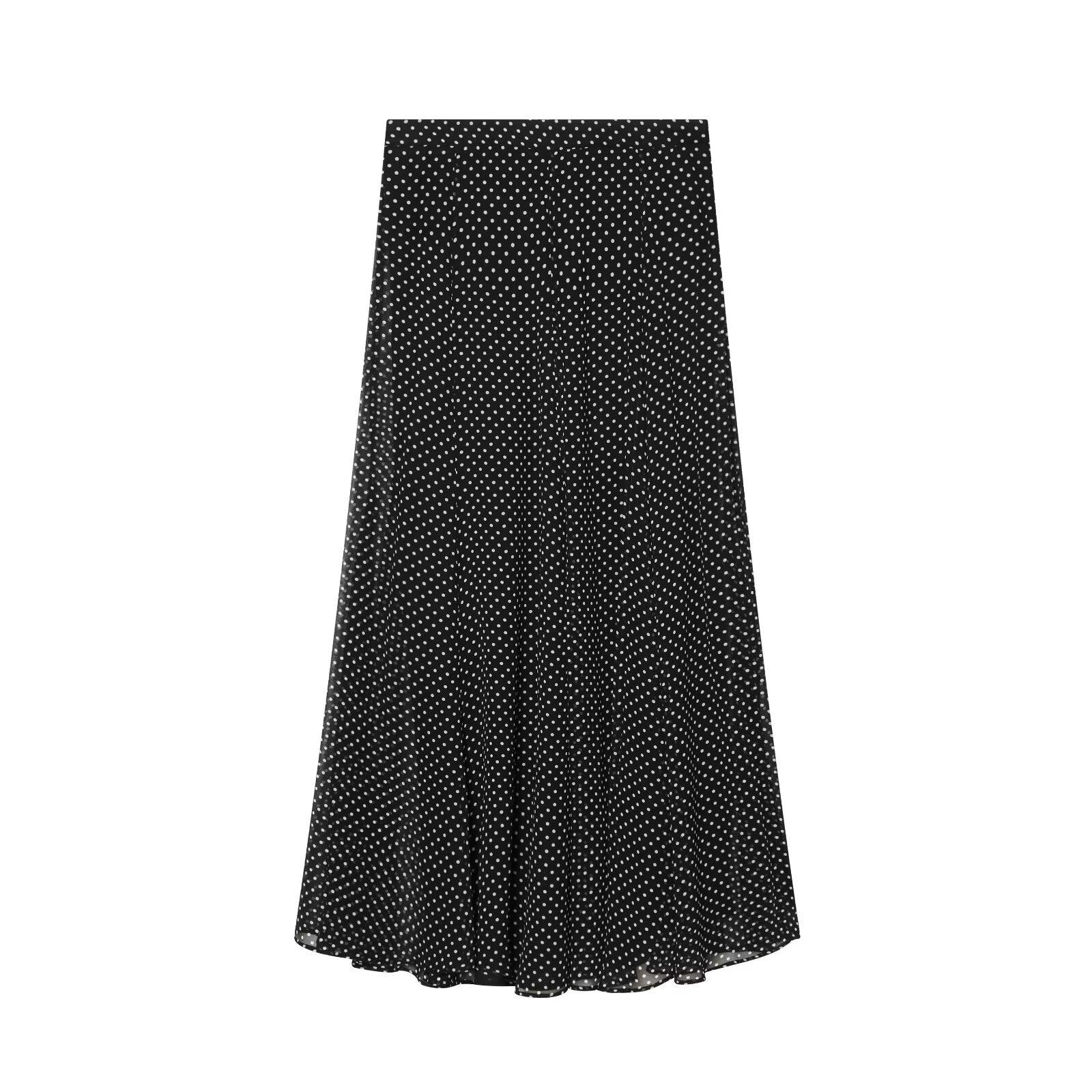 suit Women's 2 pieces bow decoration polka dot shirt+Skirts