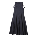 Women's adjustable shoulder strap draped MIDI dress