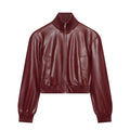 Women's with shoulder pads short pilot jacket Coat