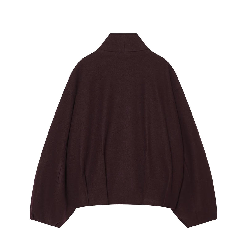 Women's standing collar single breasted jacket Coat