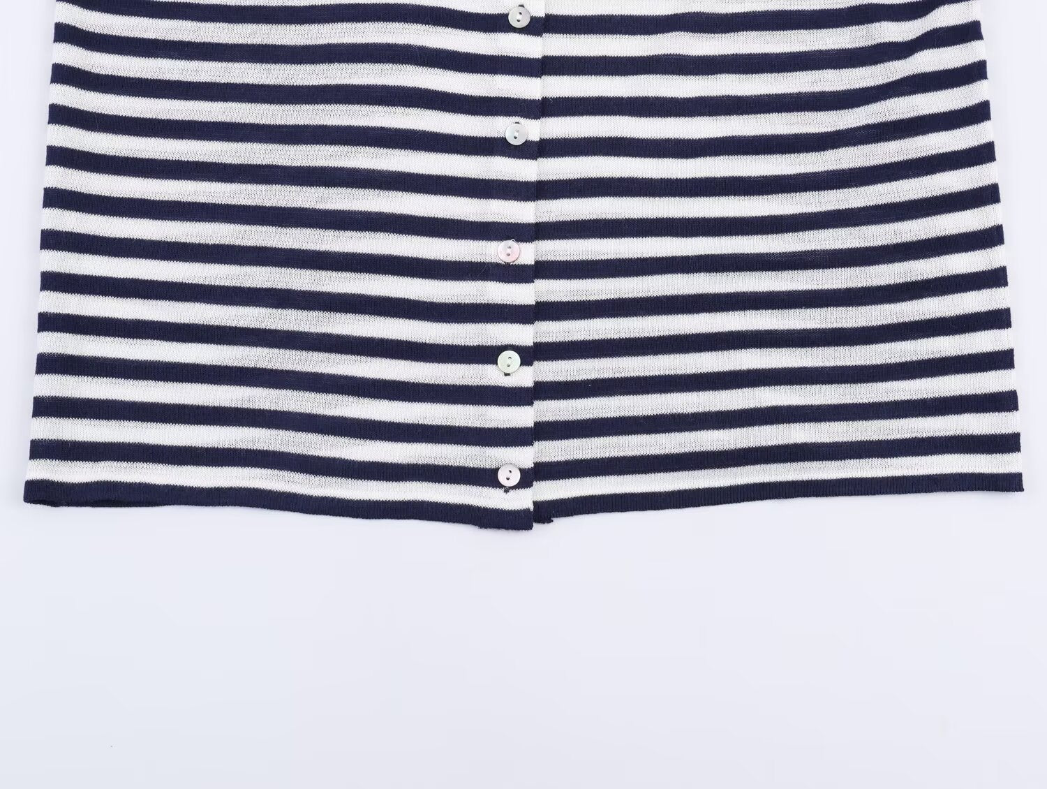 Women's comfortable O Neck striped knitted Coat