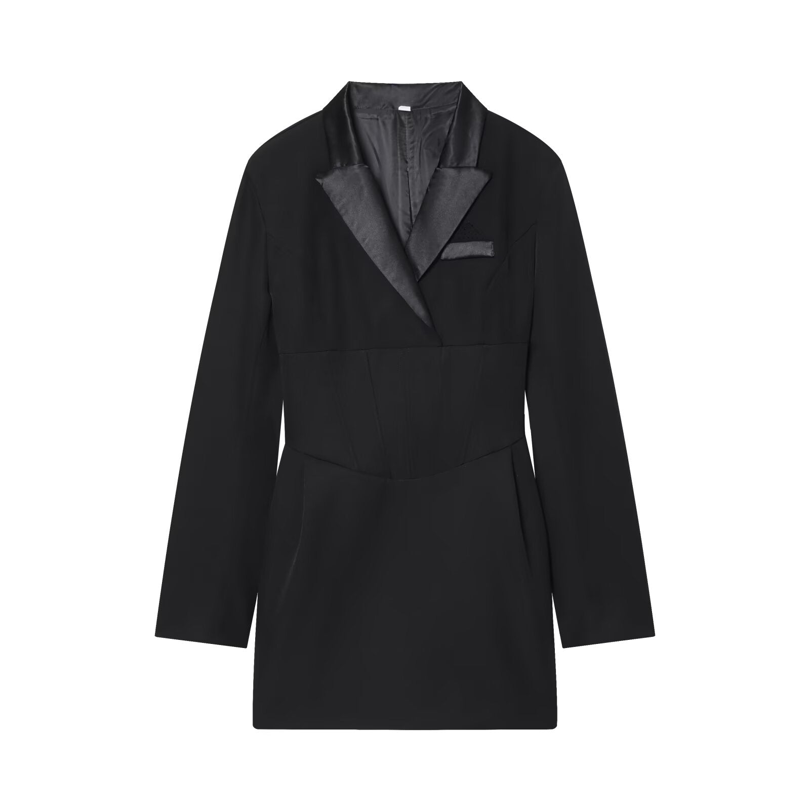 Women's patchwork lapel Blazer Coat style mini skirt