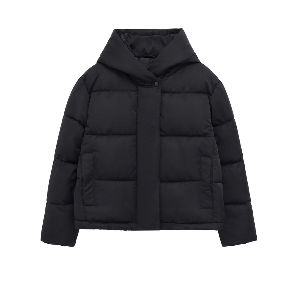 Women's thick windproof hooded cotton jacket Coat