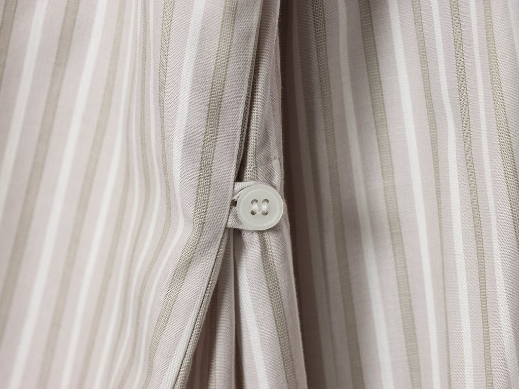 Women's Casual Lapel Striped Poplin Shirt