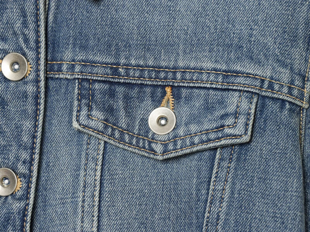 Women's short Lapel asymmetrical denim shirt