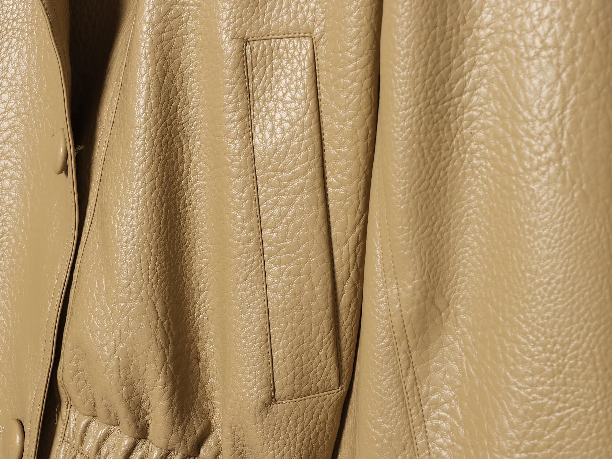 Women's leather effect loose pilot jacket Coat