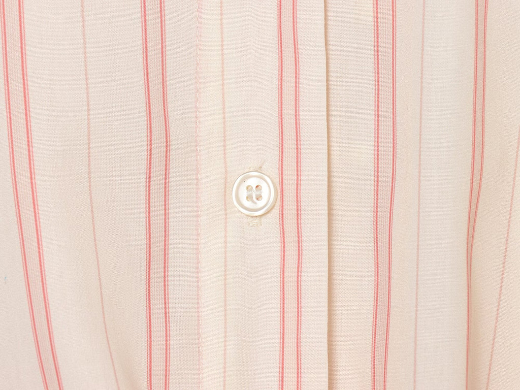 Women's lace up design loose striped shirt