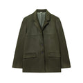 Women's new fashion anti suede effect loose suit jacket+shorts suit