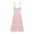 Women's printed poplin suspender dress