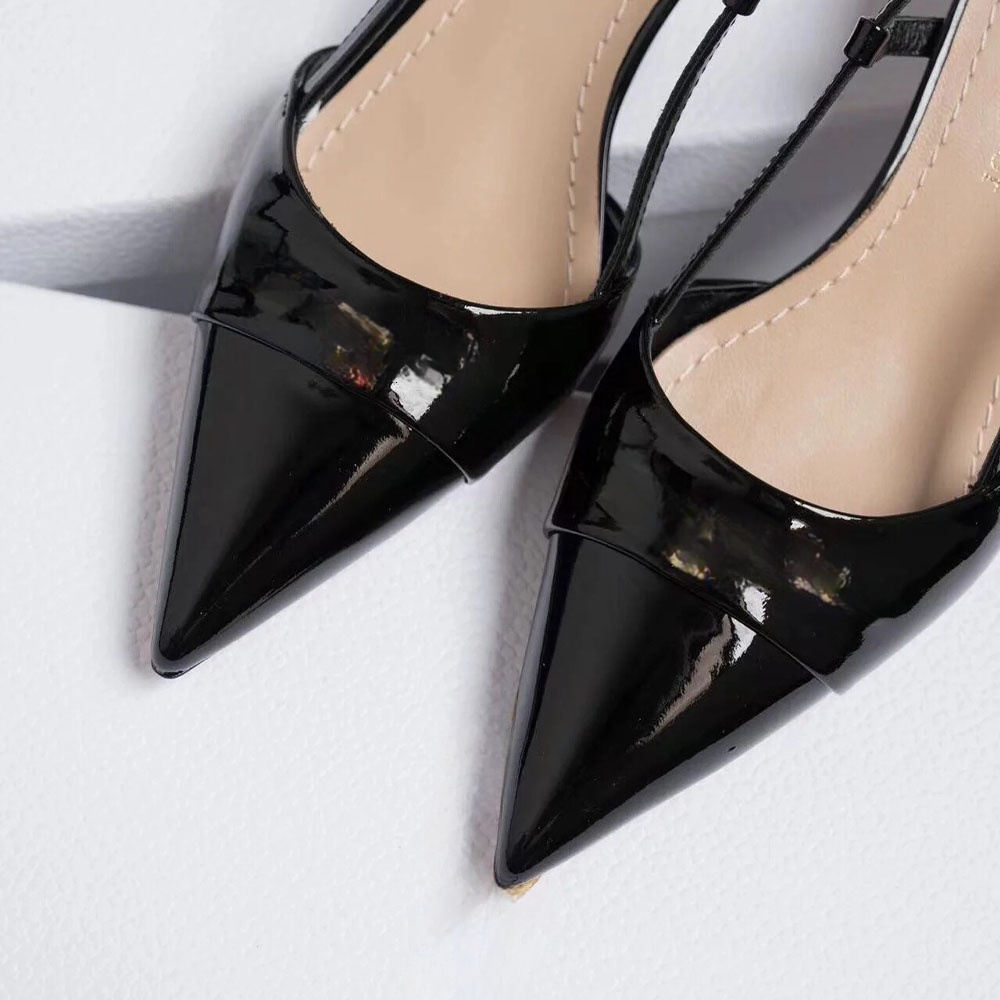 Women's new patent leather pointed high heels