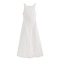 Women's hollow embroidery sleeveless MIDI dress