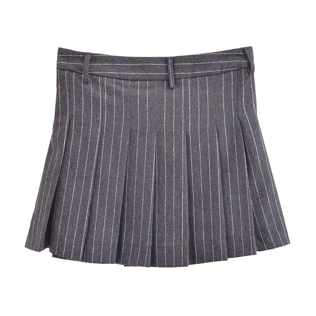 suit Women's 2 pieces Lapel fine stripe Blazer Coat+Skirts
