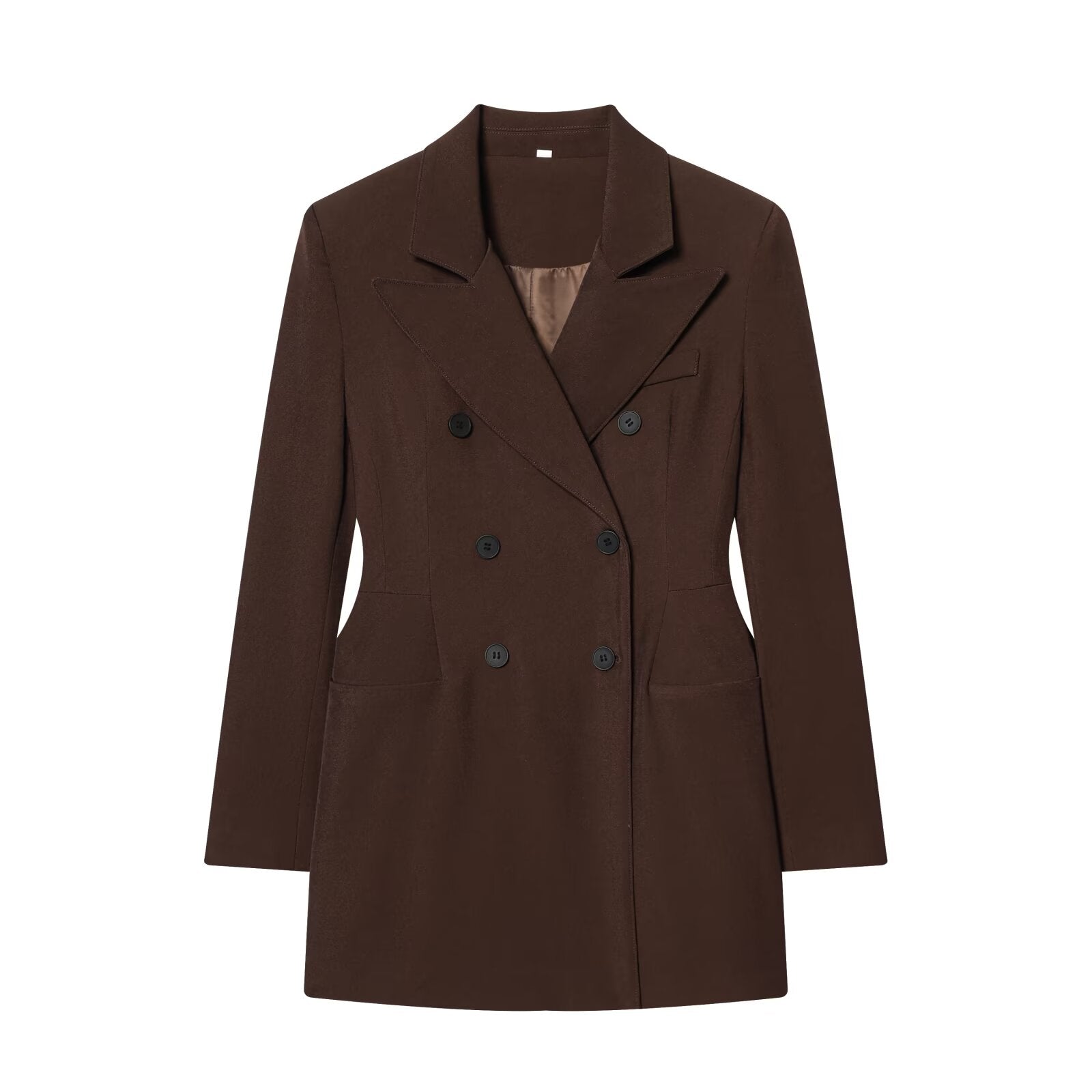 Women's new fashion black double breasted dress style suit jacket