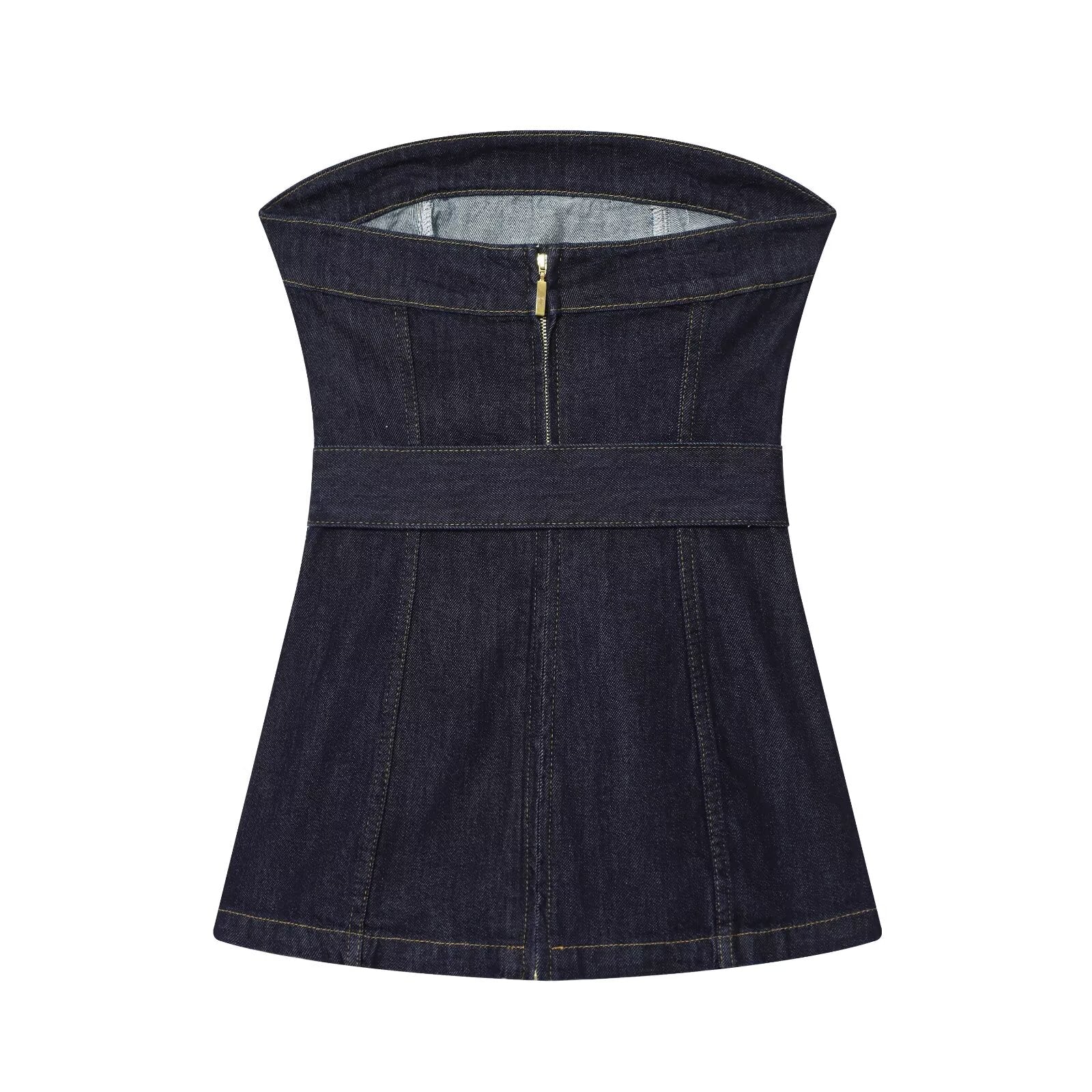 Women's new fashion loose high waisted wide leg jeans+Cowboy top
