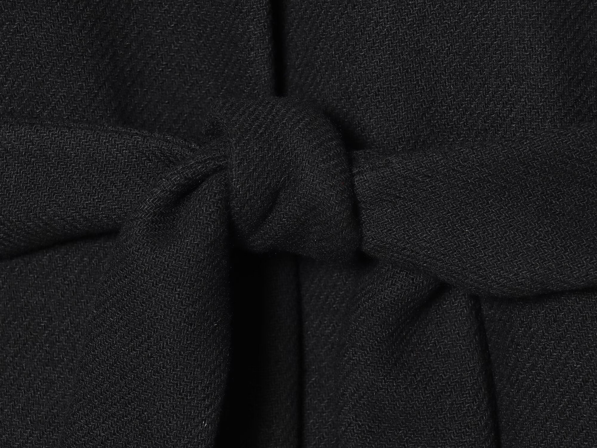 Women's With Belt stand collar Wool Blended Coat