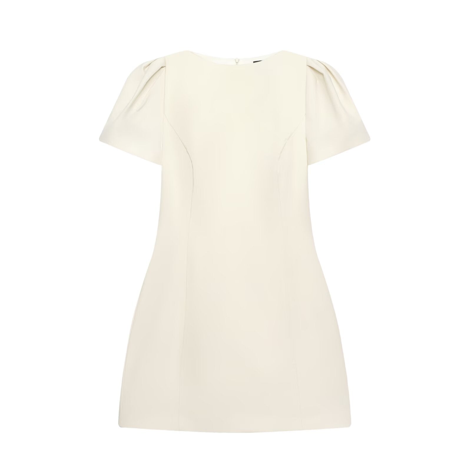 Women's pleated decorative short sleeved mini dress
