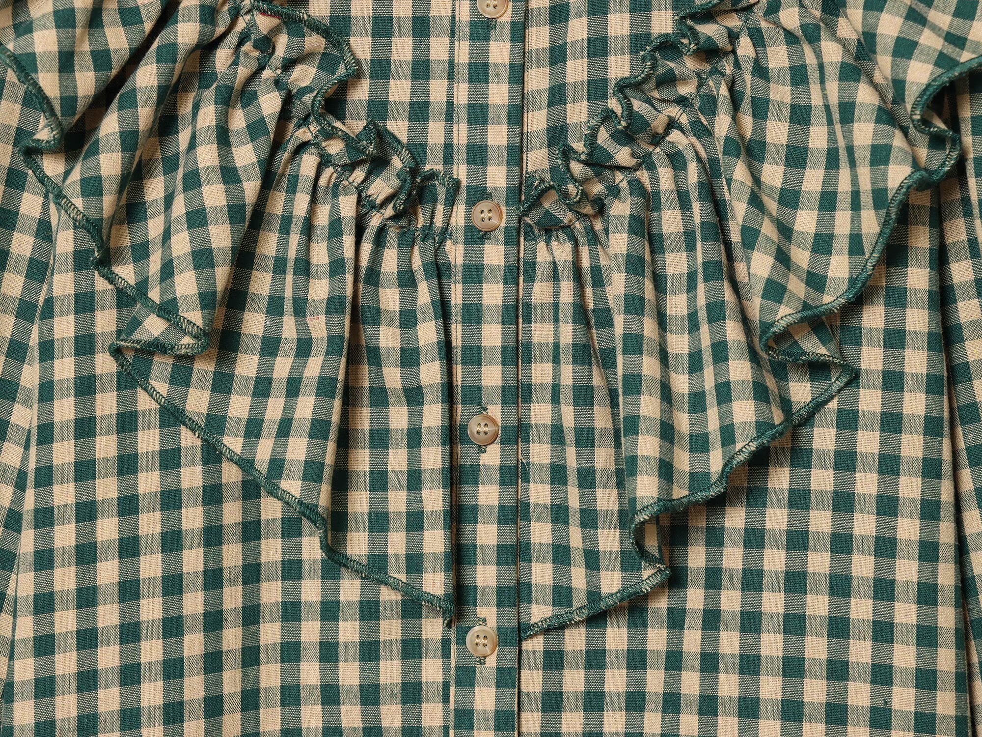 Women's layered decorative casual plaid shirt