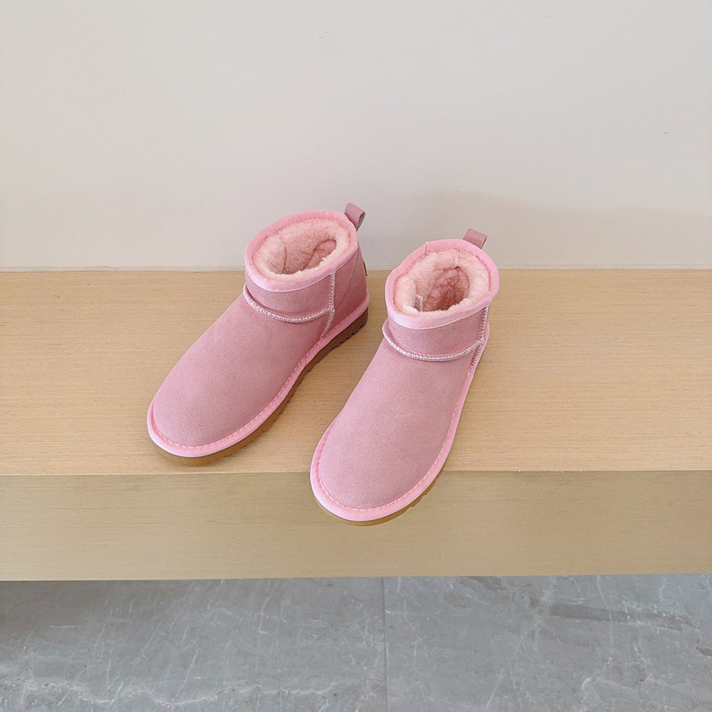 Women's new velvet short snow boots