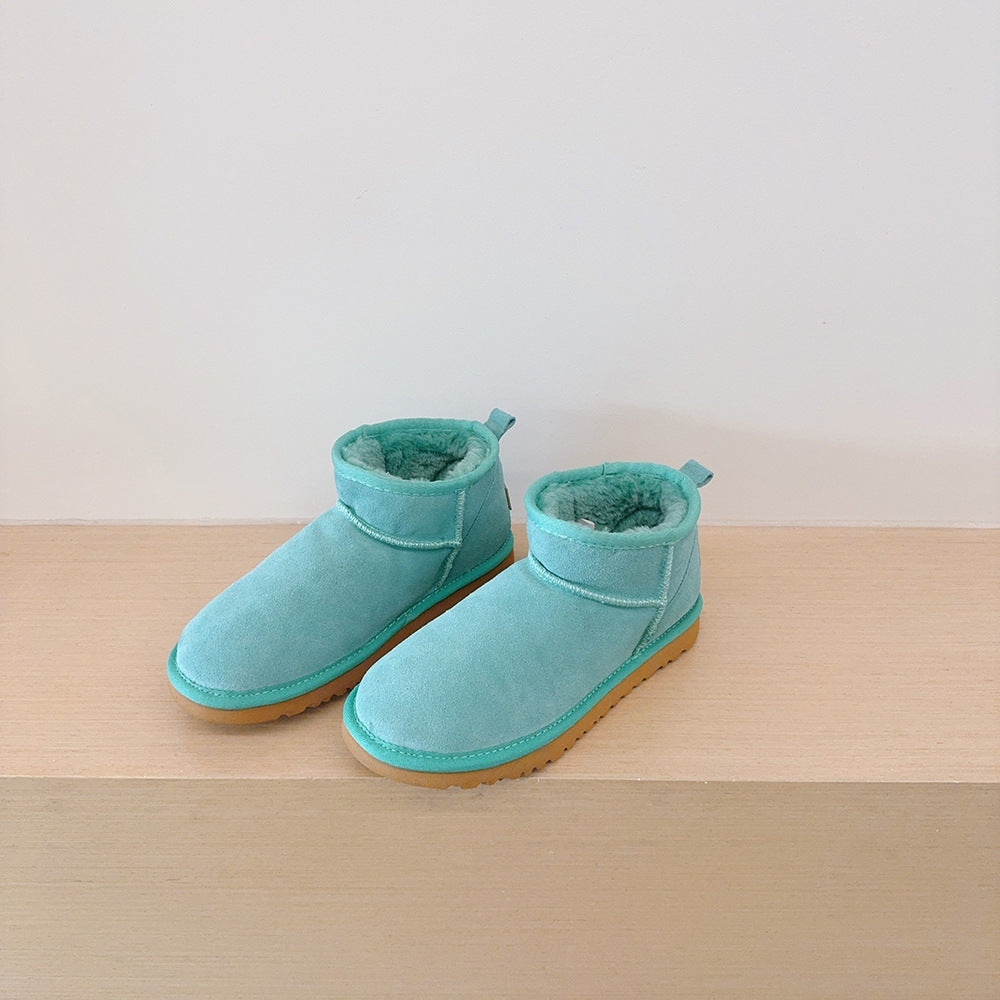 Women's new velvet short snow boots