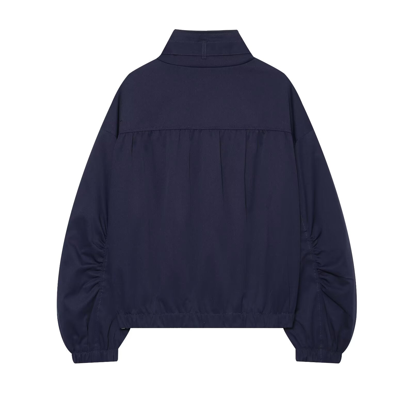 Women's pleated sleeve loose oversized pilot jacket