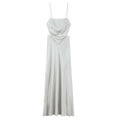 Women's New Fashion Thin Scarf Decorative Satin Texture Midi Dress
