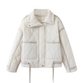 Women's winter loose lace up cotton jacket Coat