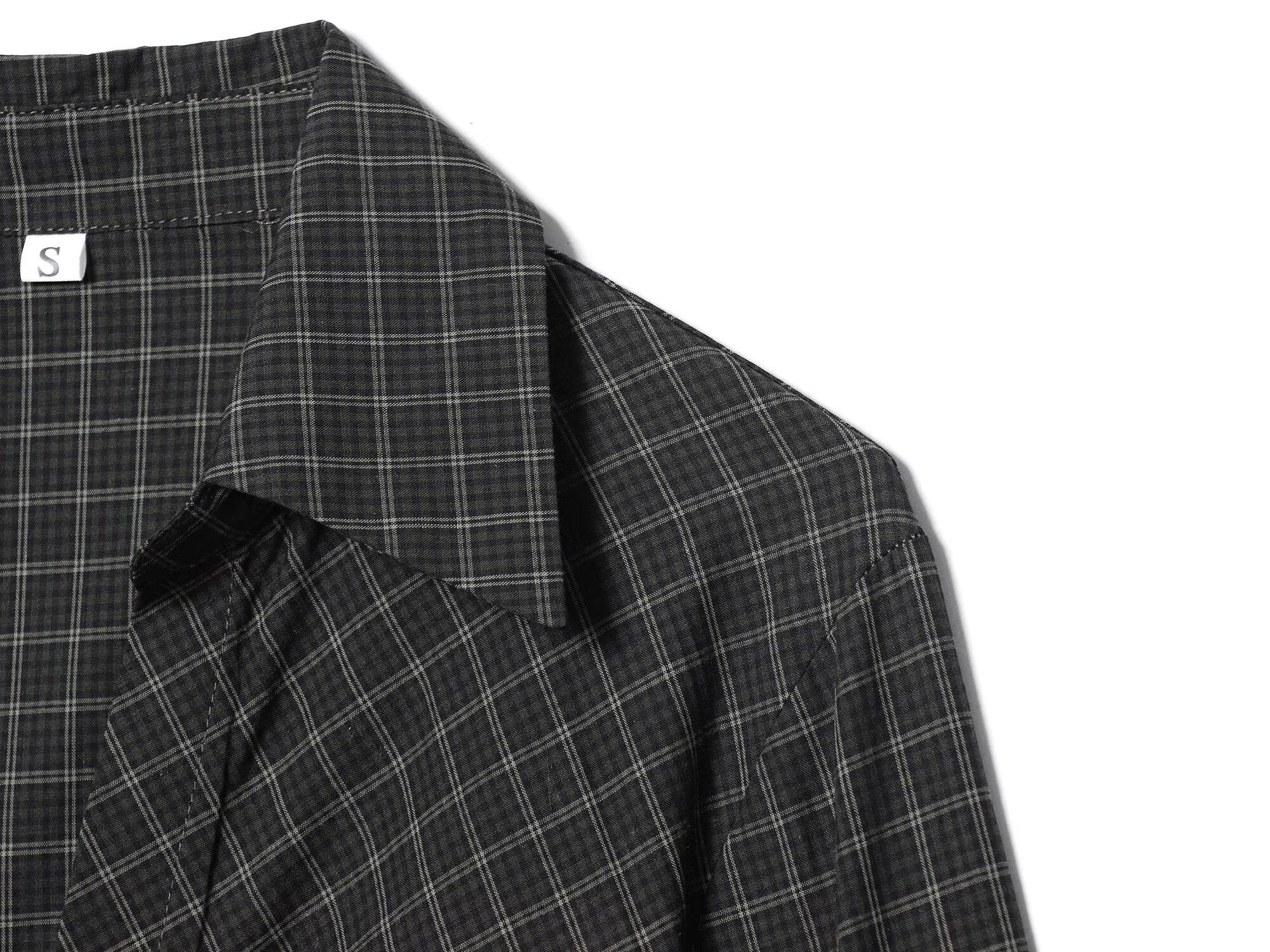 Women's pleated decorative slim plaid top