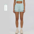 Women's 2026 new fake two-piece cool high waist yoga shorts