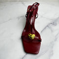 Women's New Fashion Joker Metal Buckle Word with Sandals with Thin Heel Strap Women's Sandals