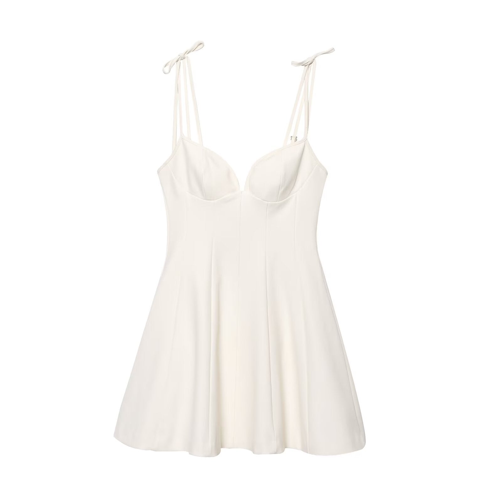 Women's summer fashion bow decoration strapless mini dress