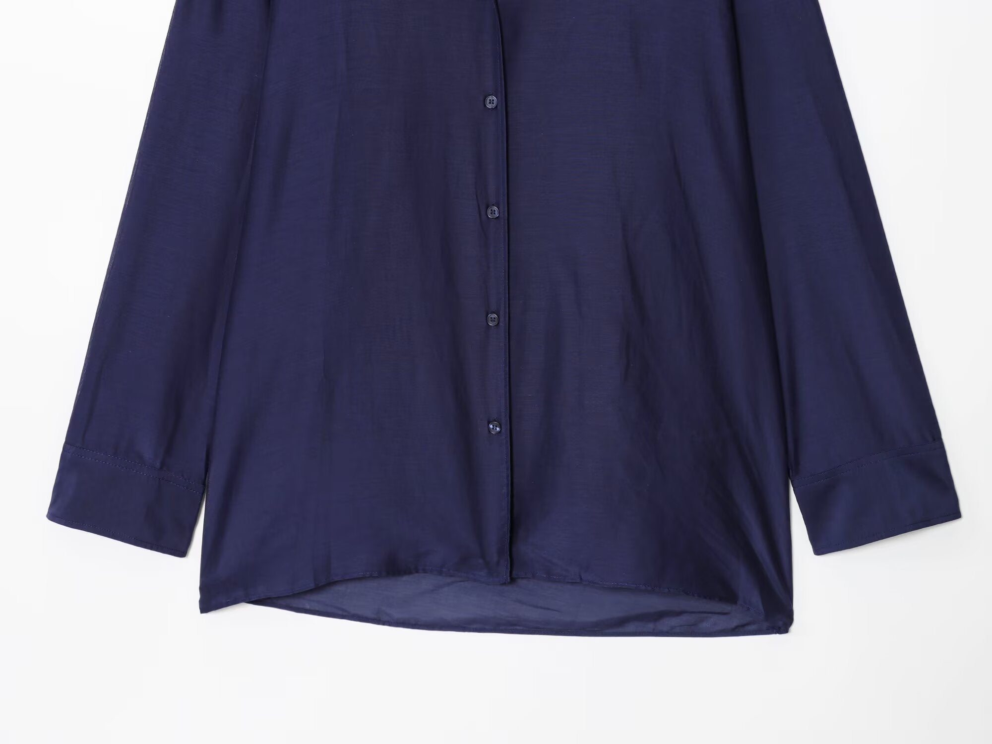 Women's new fashion loose single breasted silk shirt