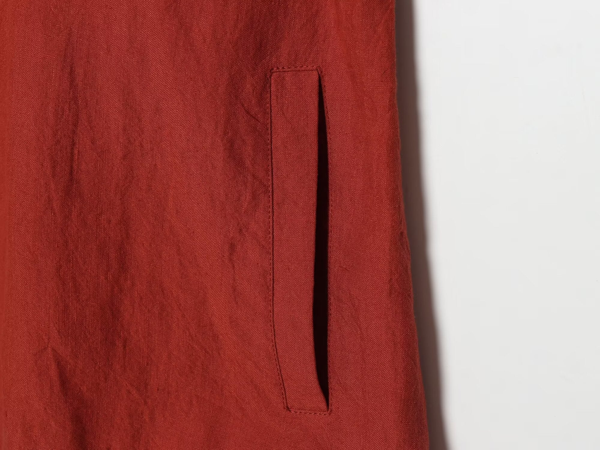 Women's linen blend long sleeved pilot jacket Coat