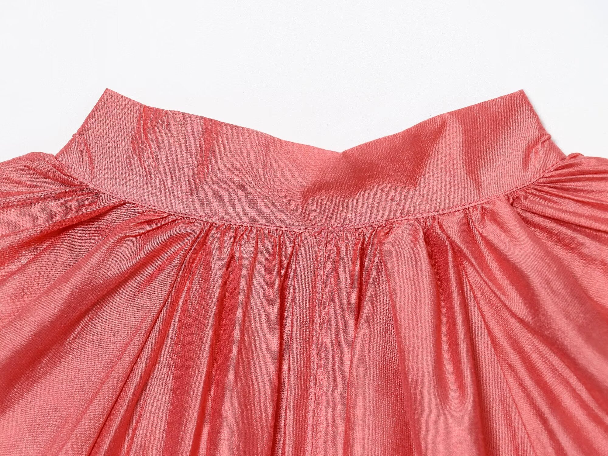 Women's pleated decorative lantern sleeve shirt