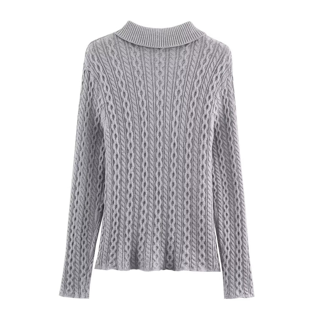 Women's jewelry collar decoration striped knitted sweater