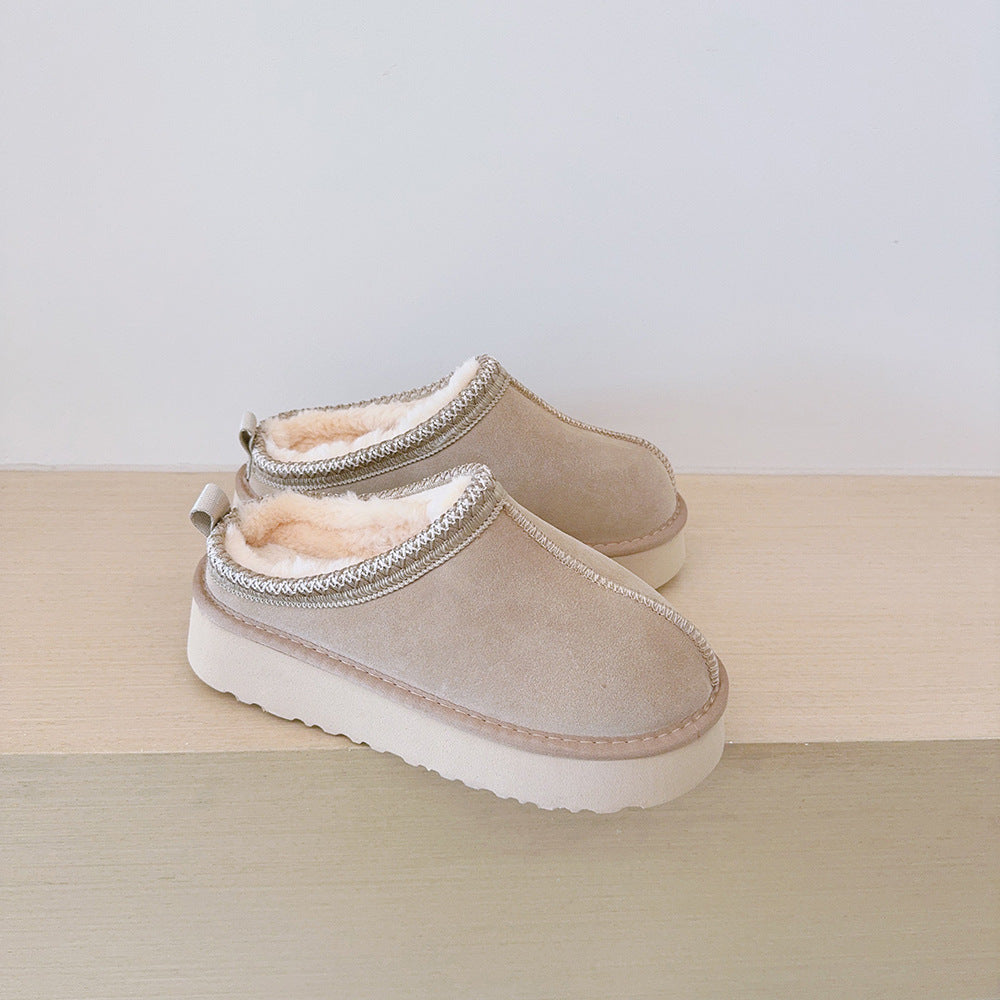 Women's new versatile low-top thick-soled snow boots