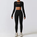 Women's New Autumn and Winter Tight-fitting Yoga Suit Nude Quick-drying Exercise Suit Slimming Fitness Suit Three-piece Suit