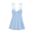 Women's summer fashion bow decoration strapless mini dress