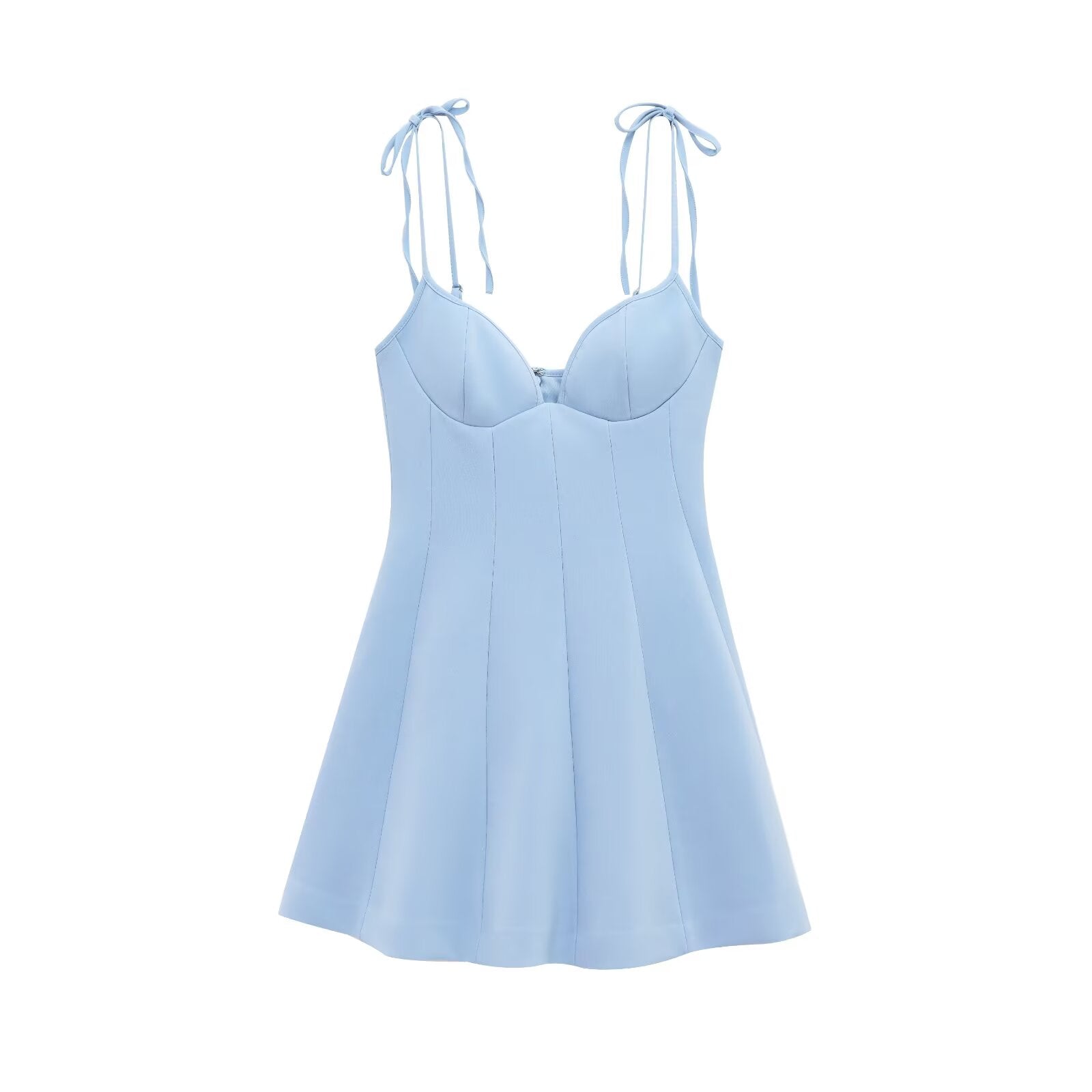 Women's summer fashion bow decoration strapless mini dress
