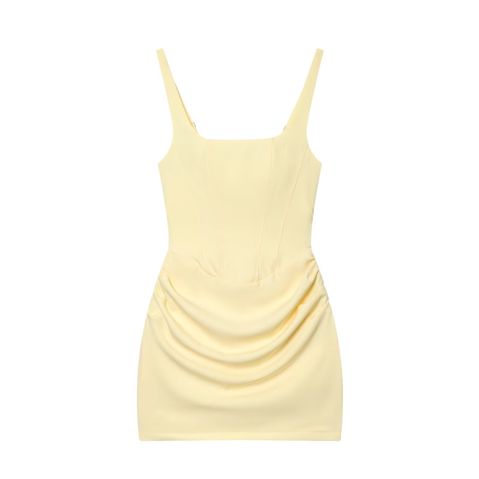 Women's sexy sleeveless hip hugging tied dress