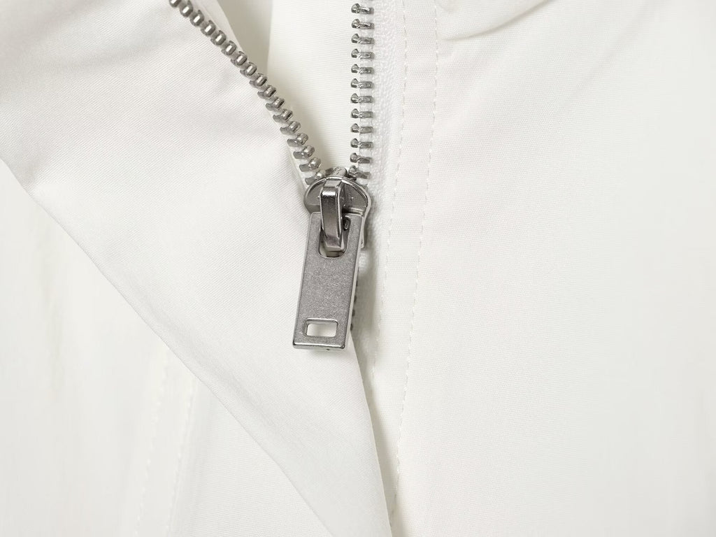 Women's Stand Collar Button Zipper Short Coat